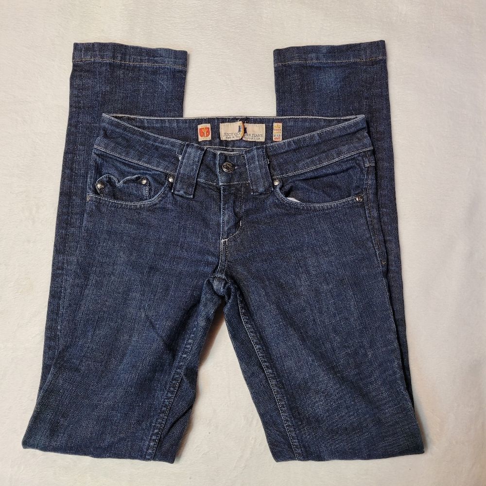 Juicy Couture Y2K 2000s Vintage Low Rise Dark Wash Jeans Size 26